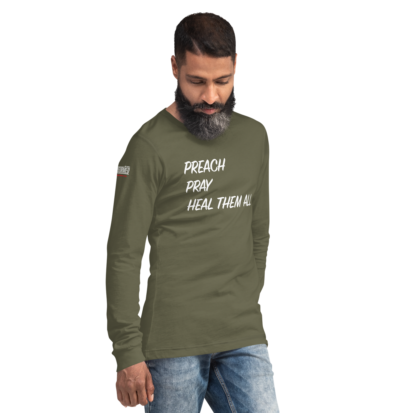 Long Sleeve Tee - "Preach Pray Heal"