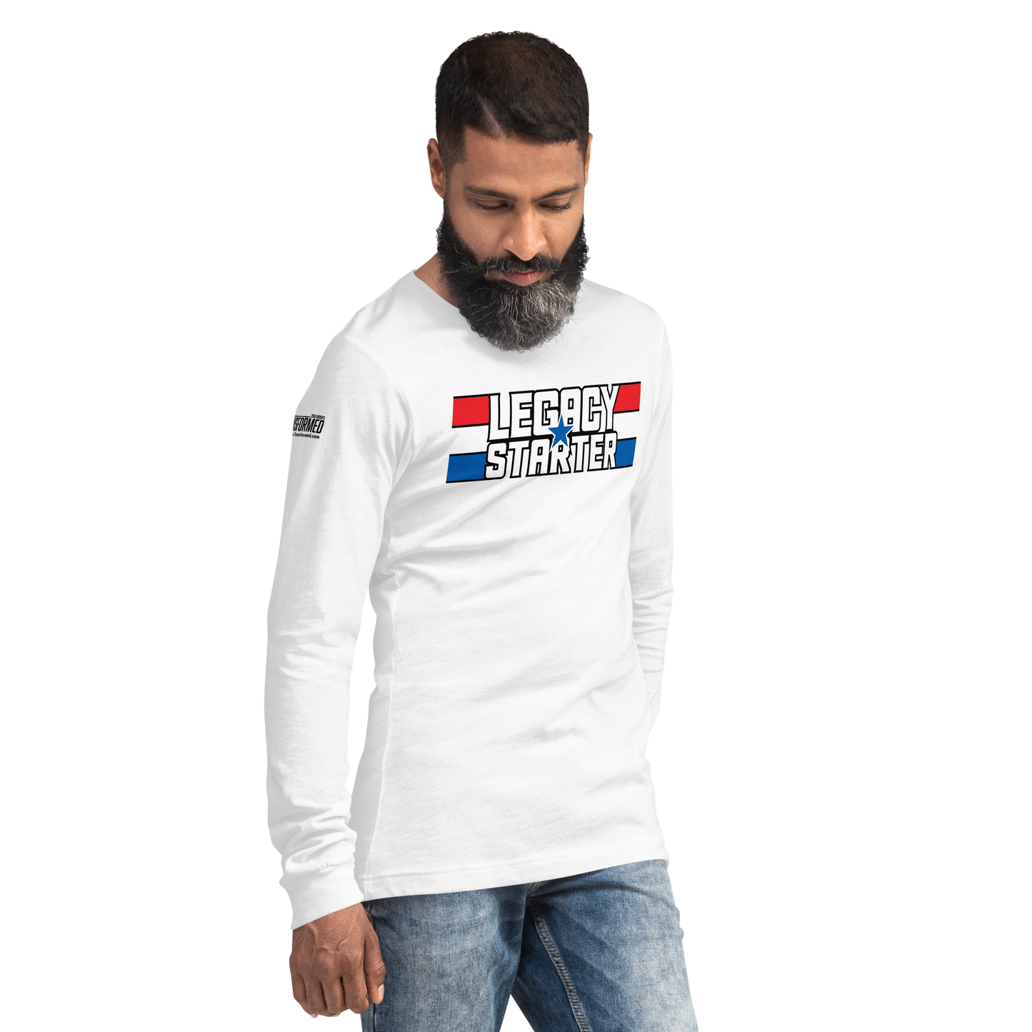 Long Sleeve Tee- "Legacy Starter - w/Blue Star" - Many Sizes & Colors