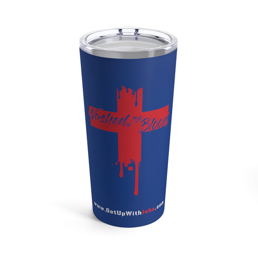 Tumbler -"Washed in the Blood" - Dark Blue - 20oz