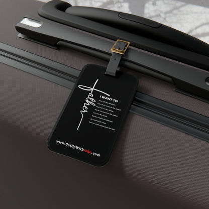 ZTag Premium Luggage Tag - "Father I Want To..." -  Black