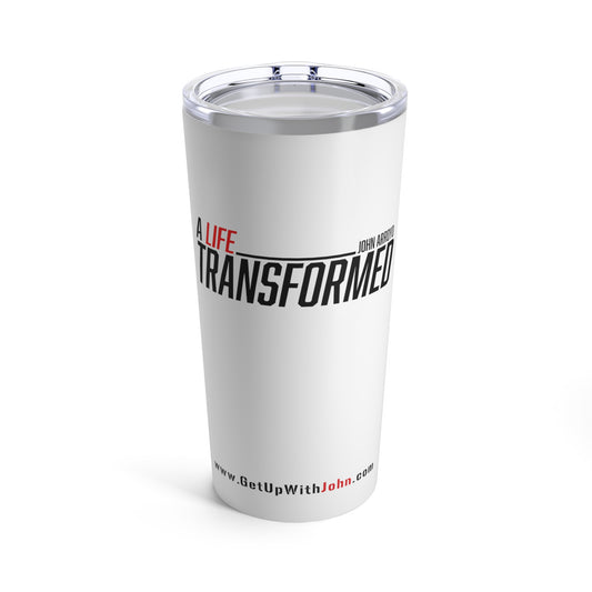 Tumbler - "A Life Transformed" - White - 20oz