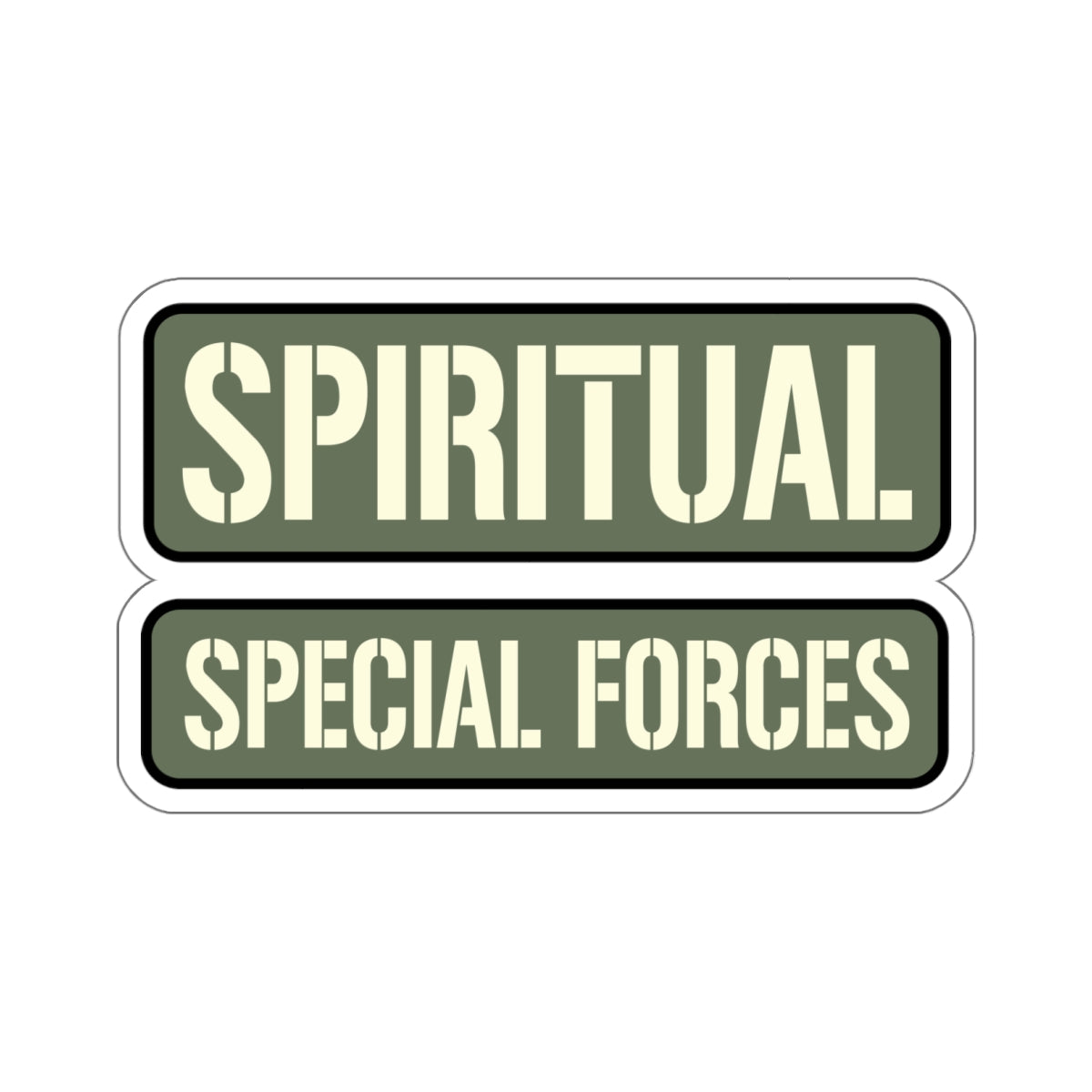 Decal - "Spiritual Special Forces - Name Tape"