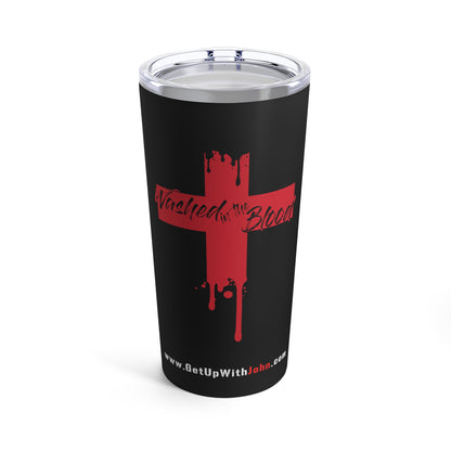 Tumbler - "Washed in the Blood" - Black - 20oz