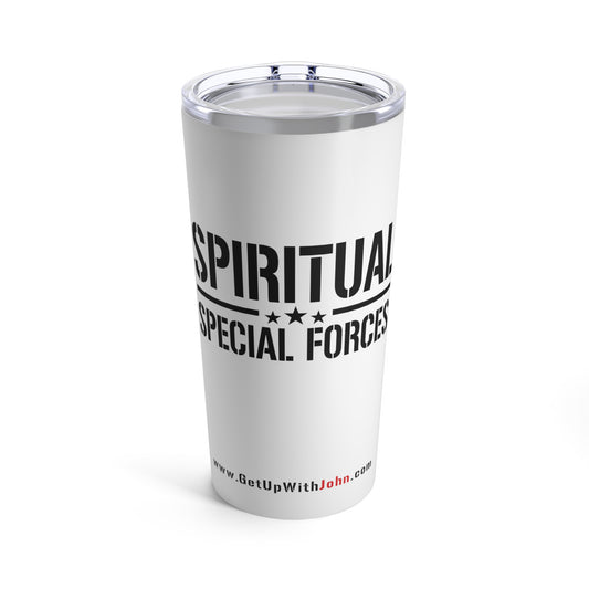 Tumbler  - "Spiritual Special Forces" -  White - 20oz