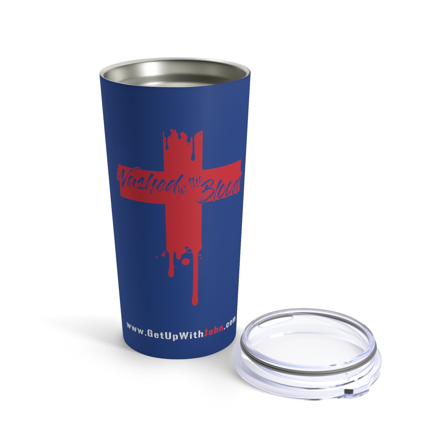 Tumbler -"Washed in the Blood" - Dark Blue - 20oz