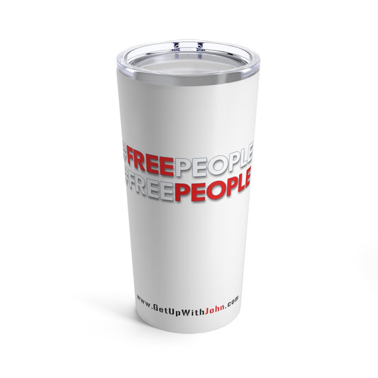 Tumbler - "#FreePeople" - White - 20oz