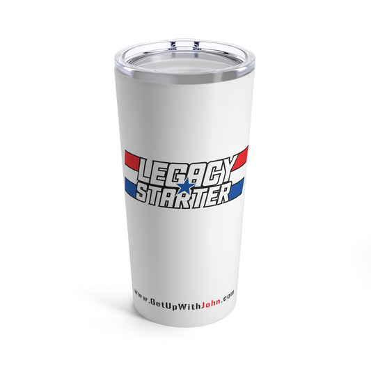 Tumbler - "Legacy Starter w/Blue Star" - White - 20oz