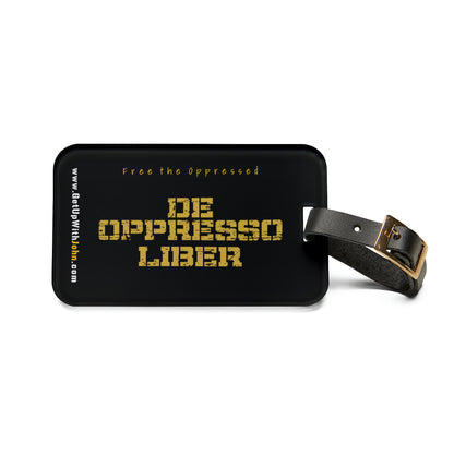 ZTag - Premium Luggage Tag - "De Oppresso Liber / Free the Oppressed" - Black