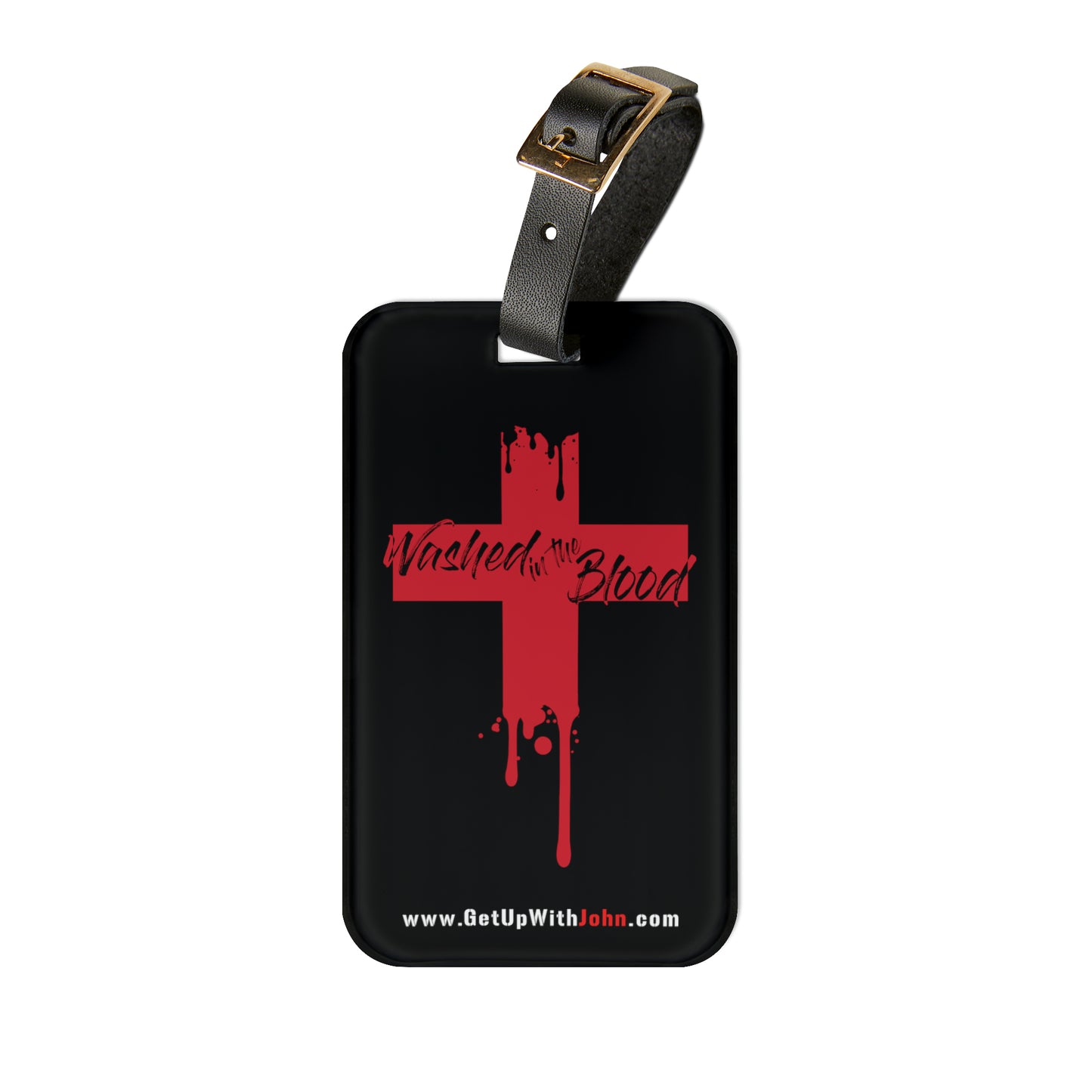 ZTag - Premium Luggage Tag - "Washed in the Blood" - Black