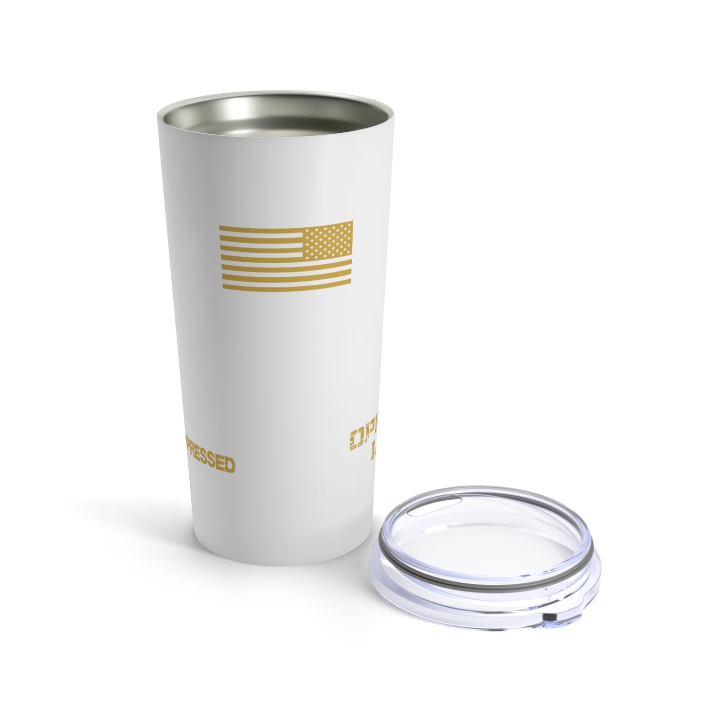 Tumbler - "Free the Oppressed" - 20 Oz Stainless - White