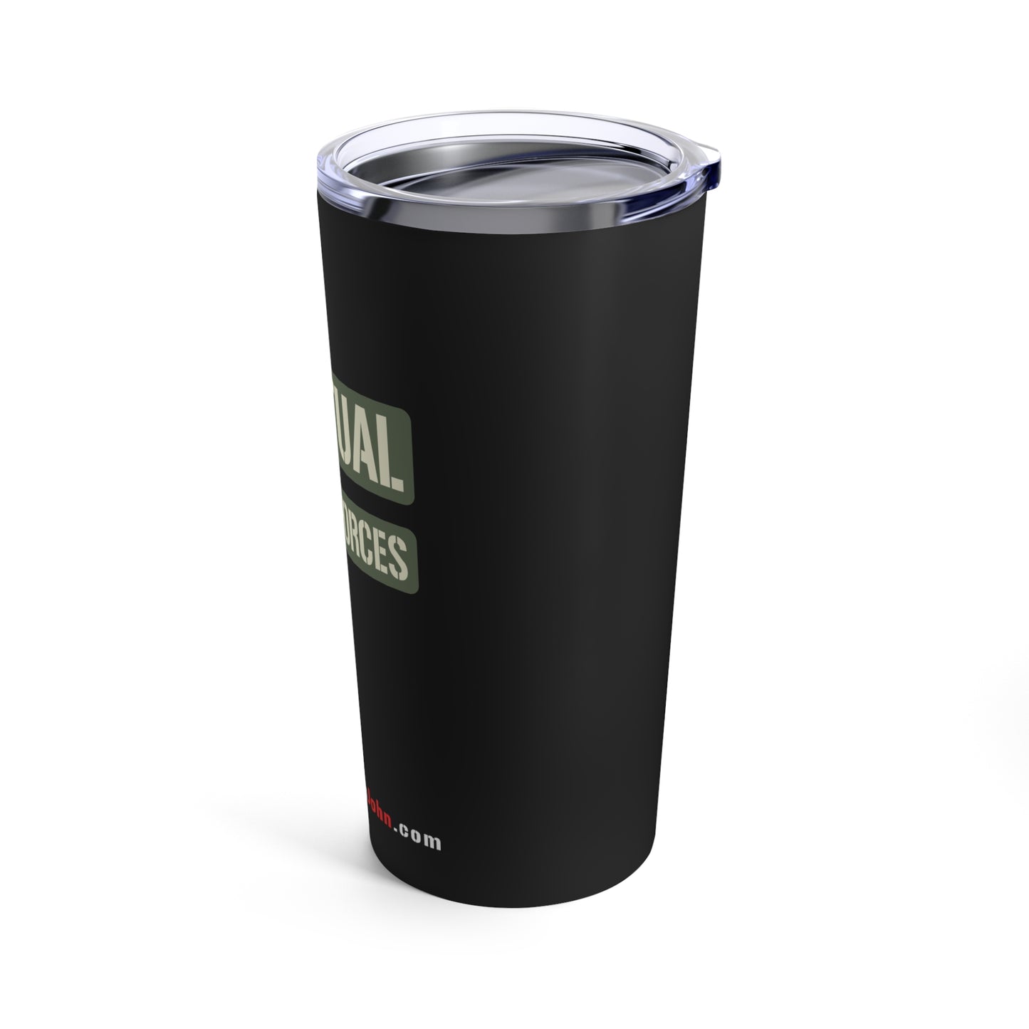 Tumbler - "Spiritual Special Forces - Name Tape" - Black - 20oz