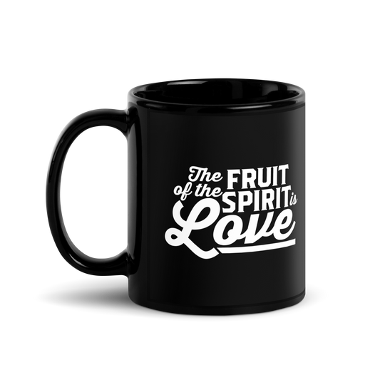 Coffee Mug - "Fruit of the Spirit" - Black Glossy Finish