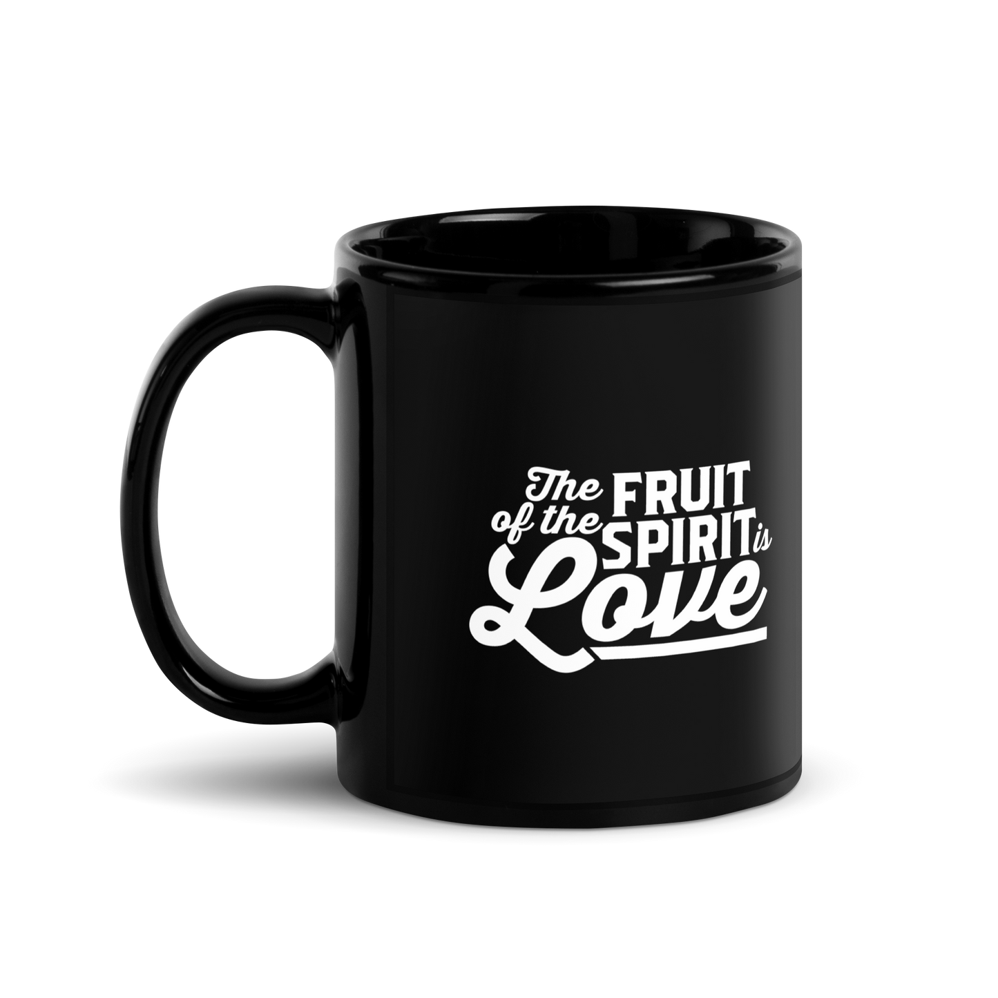 Coffee Mug - "Fruit of the Spirit" - Black Glossy Finish