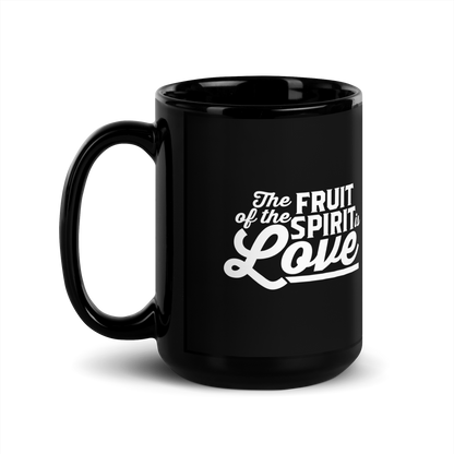 Coffee Mug - "Fruit of the Spirit" - Black Glossy Finish