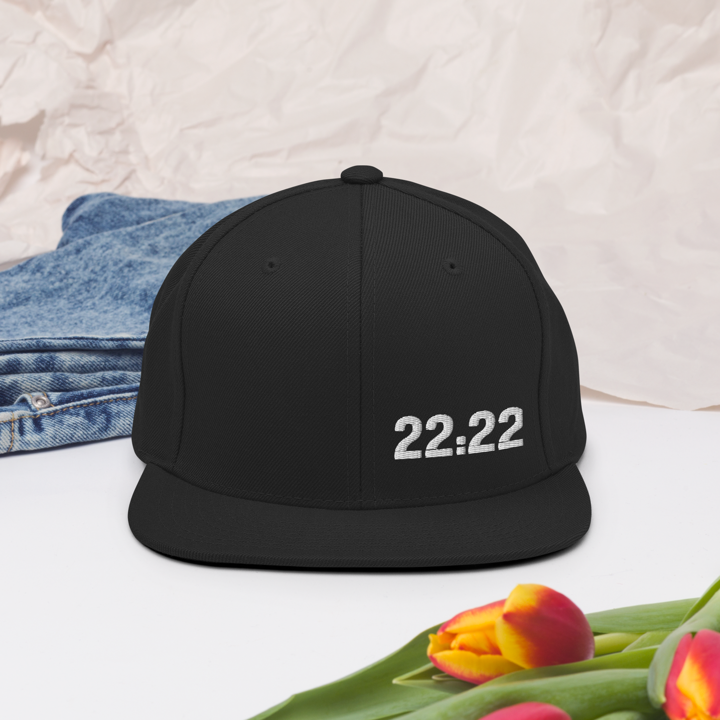 Hat - "22:22 Scripture Theme" -  Flat Brim Snapback Hat - Many Colors