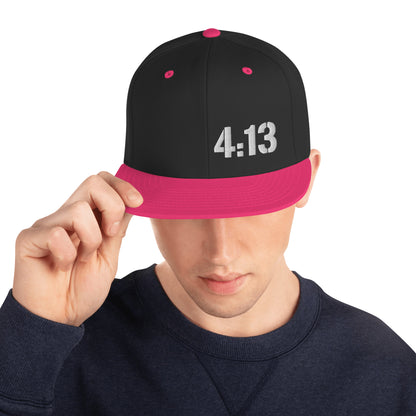 Hat - "4:13 Scripture Theme" - Flat Brim Snapback - Many Color Choices