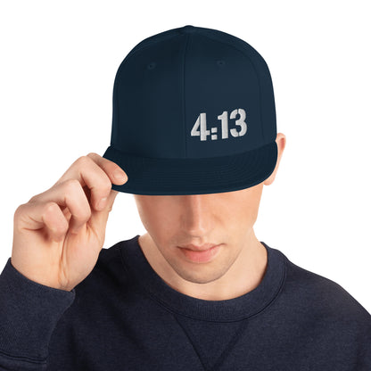 Hat - "4:13 Scripture Theme" - Flat Brim Snapback - Many Color Choices