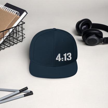 Hat - "4:13 Scripture Theme" - Flat Brim Snapback - Many Color Choices