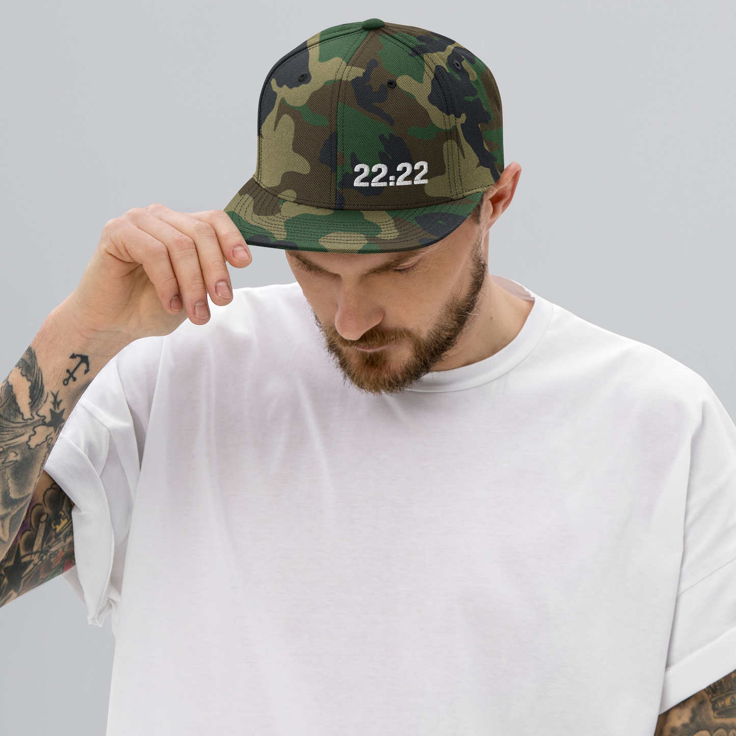 Hat - "22:22 Scripture Theme" -  Flat Brim Snapback Hat - Many Colors