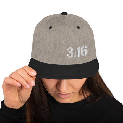 Hat - "3:16 Scripture Theme" - Flat Brim Snapbackt - Many Color