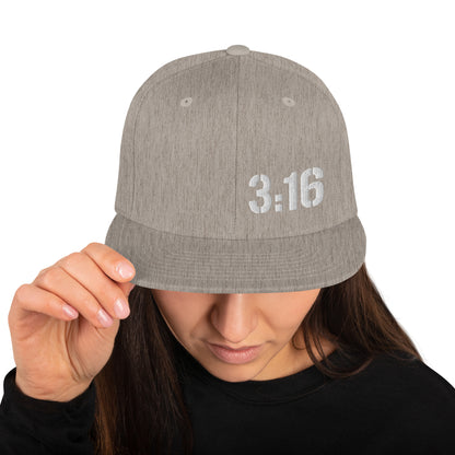 Hat - "3:16 Scripture Theme" - Flat Brim Snapbackt - Many Color