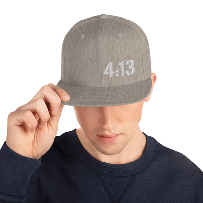 Hat - "4:13 Scripture Theme" - Flat Brim Snapback - Many Color Choices