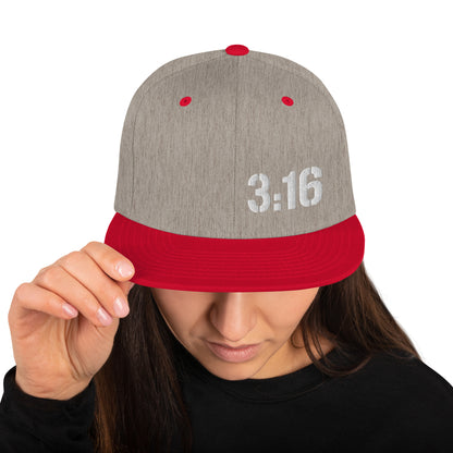 Hat - "3:16 Scripture Theme" - Flat Brim Snapbackt - Many Color