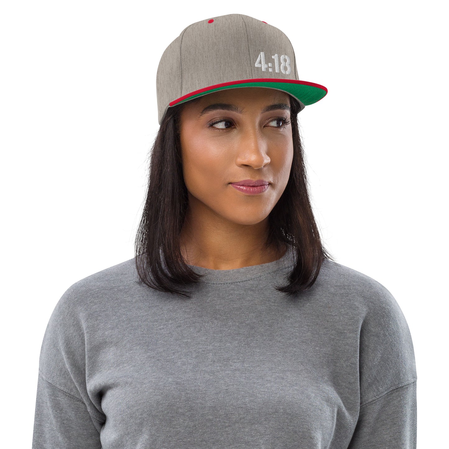 Hat - "4:18 Scripture Theme" - Flat Brim Snapback Hat - Many Colors