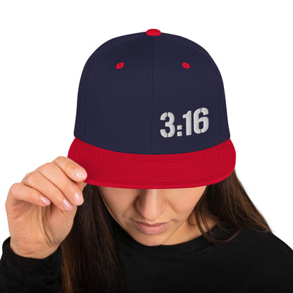 Hat - "3:16 Scripture Theme" - Flat Brim Snapbackt - Many Color