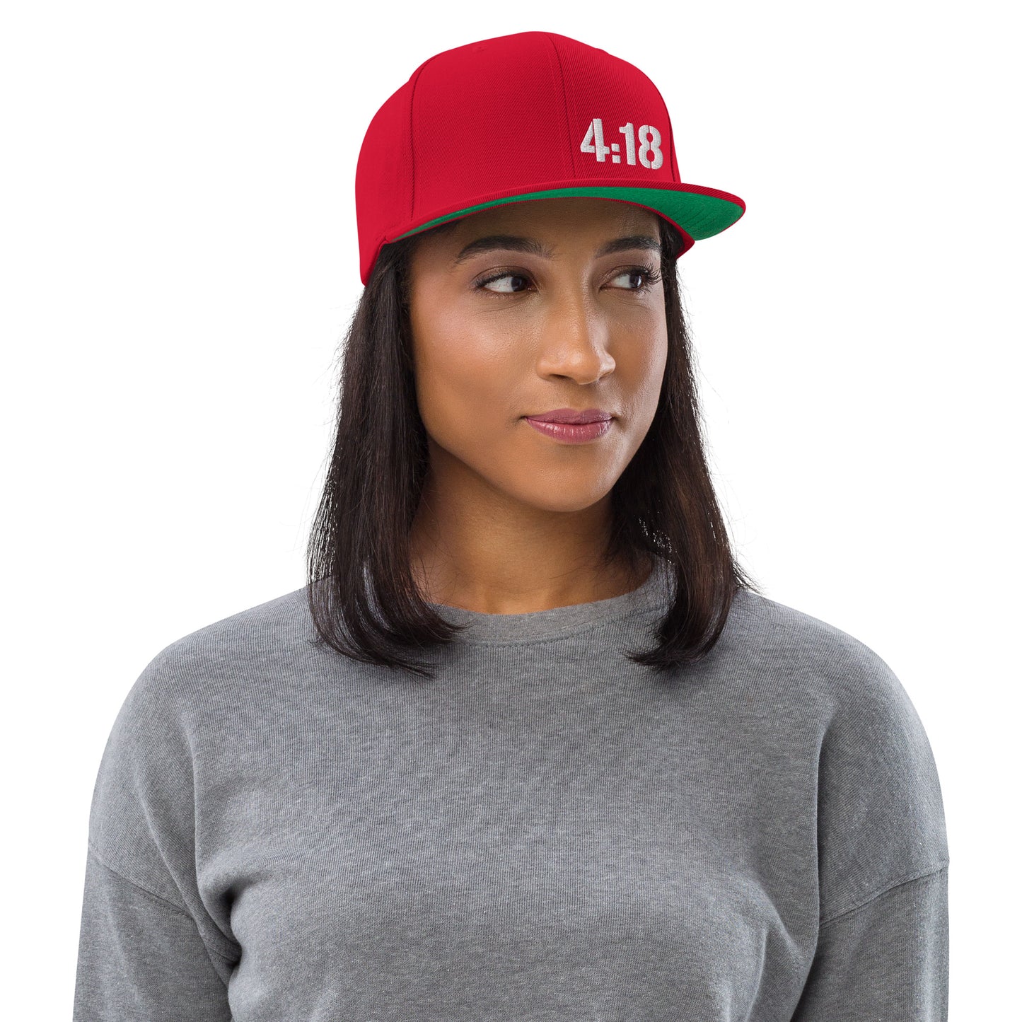 Hat - "4:18 Scripture Theme" - Flat Brim Snapback Hat - Many Colors