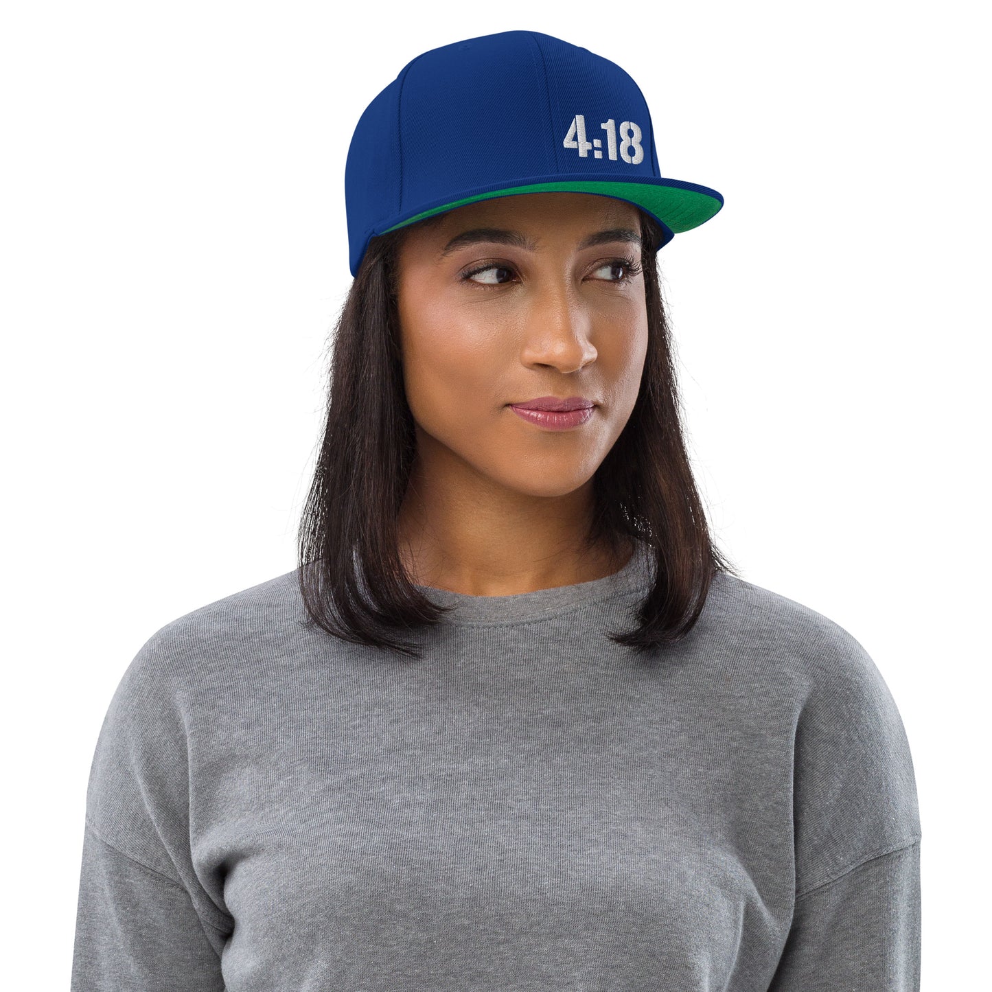 Hat - "4:18 Scripture Theme" - Flat Brim Snapback Hat - Many Colors