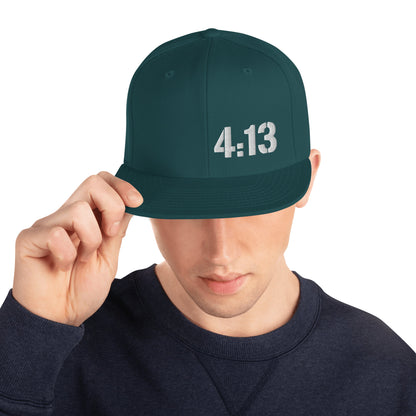 Hat - "4:13 Scripture Theme" - Flat Brim Snapback - Many Color Choices