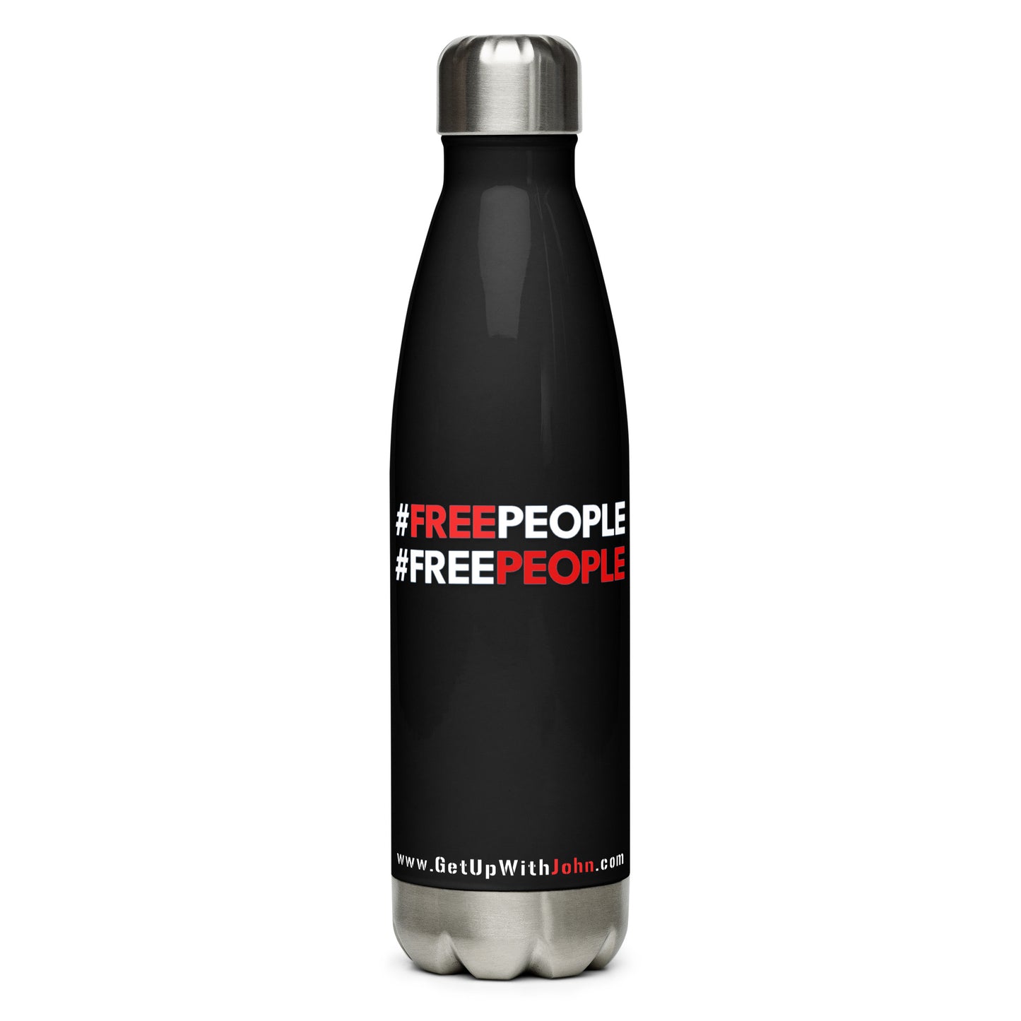 Stainless Water Bottle - "#FreePeople #FreePeople" - 17 oz