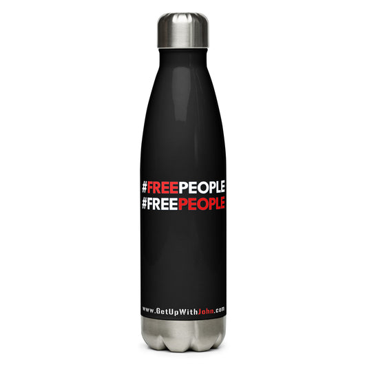 Stainless Water Bottle - "#FreePeople #FreePeople" - 17 oz