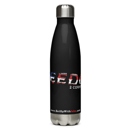 Stainless Steel Water Bottle - "Freedom - 2 Corinthians 3:17"