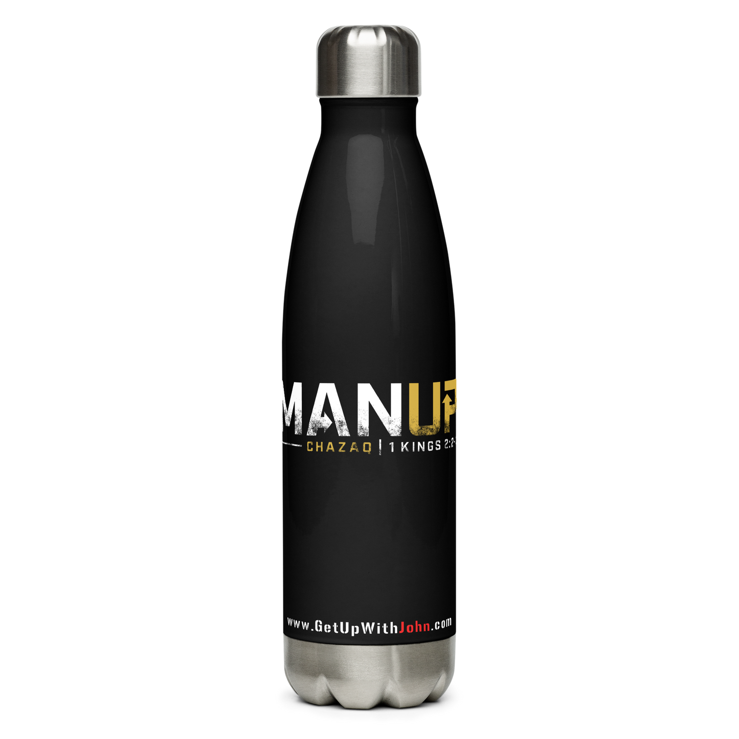 Stainless Water Bottle - "Man Up"