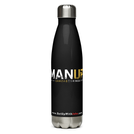 Stainless Water Bottle - "Man Up"