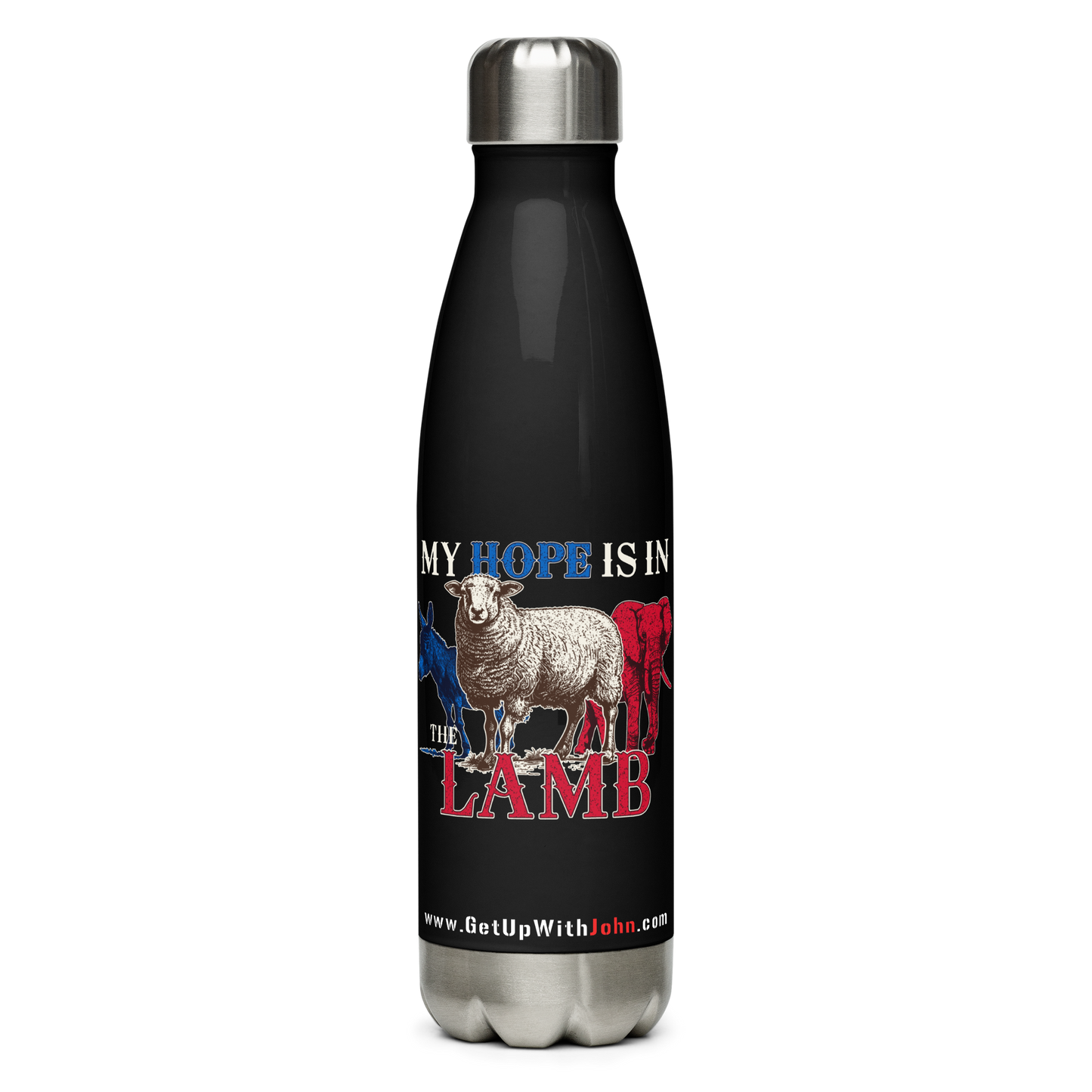 Stainless Steel Water Bottle -  "Hope in the Lamb"