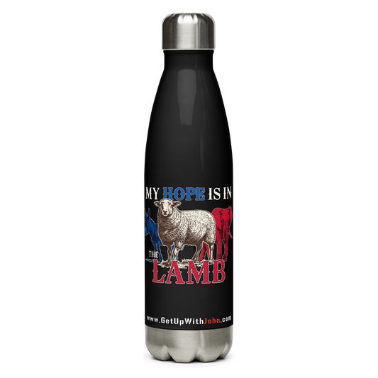 Stainless Steel Water Bottle -  "Hope in the Lamb"