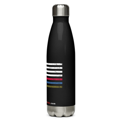 Stainless Steel Water Bottle - "Land of the Free, Because of the Brave"