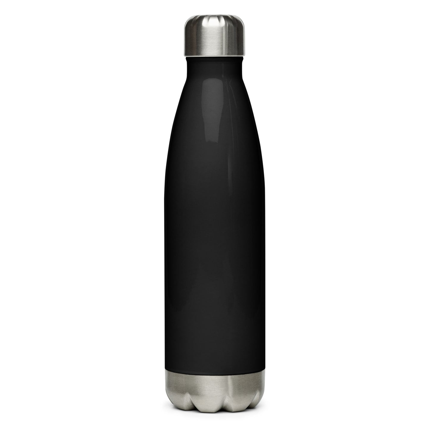 Stainless Water Bottle - "Faith Looks Like Risk" - Black - 17 oz