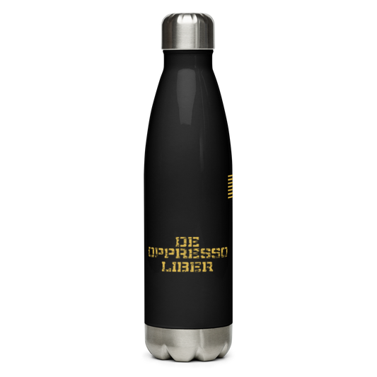 Stainless Water Bottle  - "Free The Oppressed" - Black - 17 oz