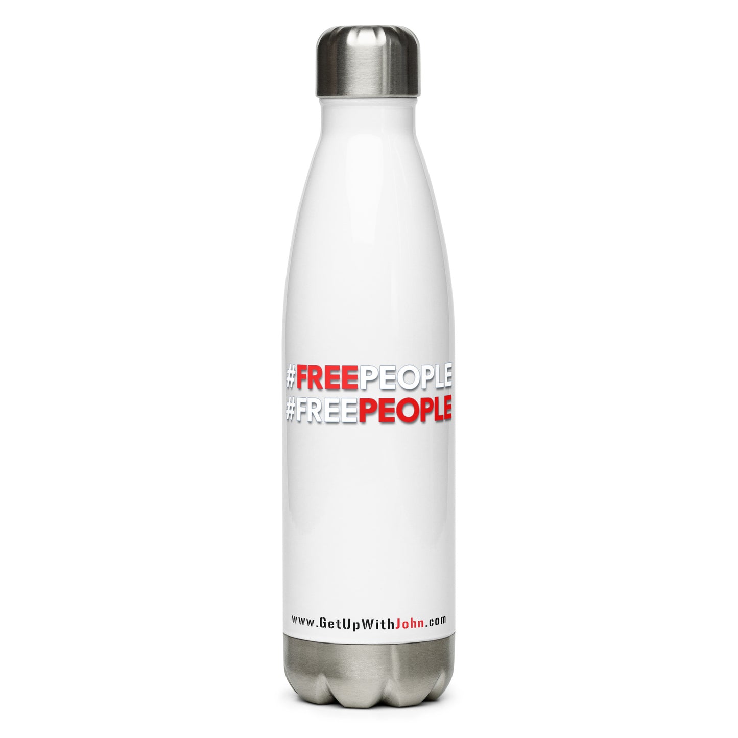 Stainless Water Bottle - "#FreePeople #FreePeople" - 17 oz