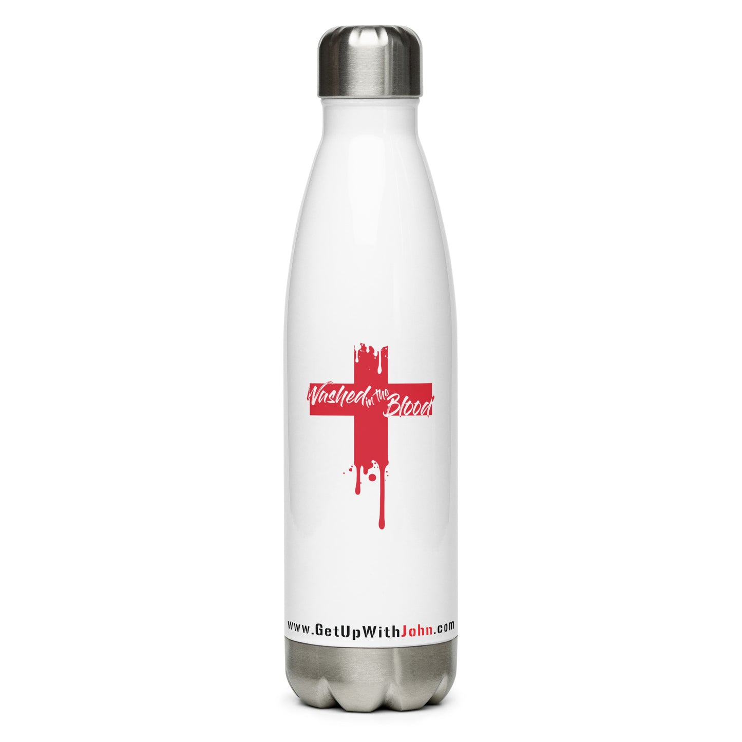 Stainless Water Bottle - "Washed in the Blood" - 17 Oz