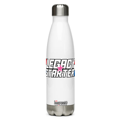 Stainless Water Bottle  - "Legacy Starter w/ Pink Star" - 17 oz