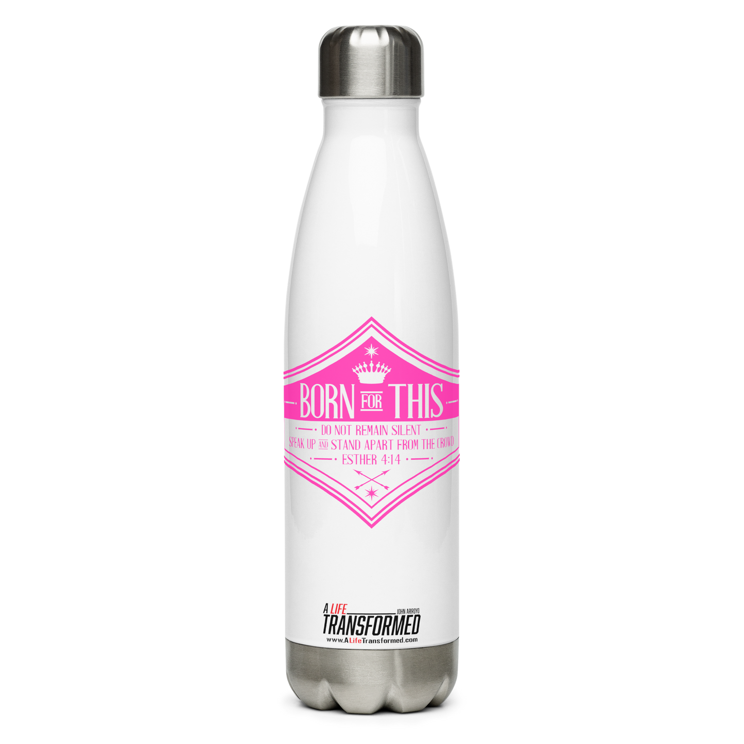 Stainless Water Bottle - "Born for This" - 17 oz