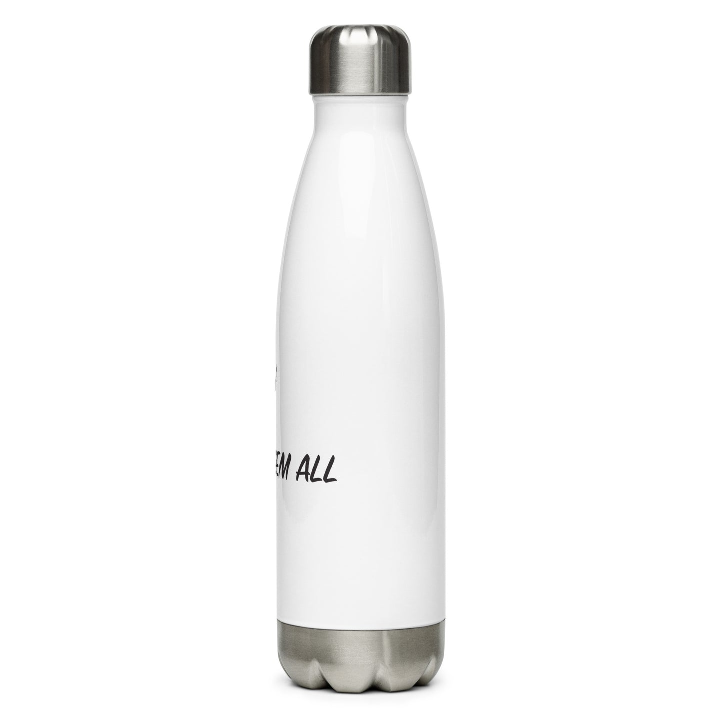 Stainless Water Bottle - "Preach, Pray, Heal them All" - White -17 oz