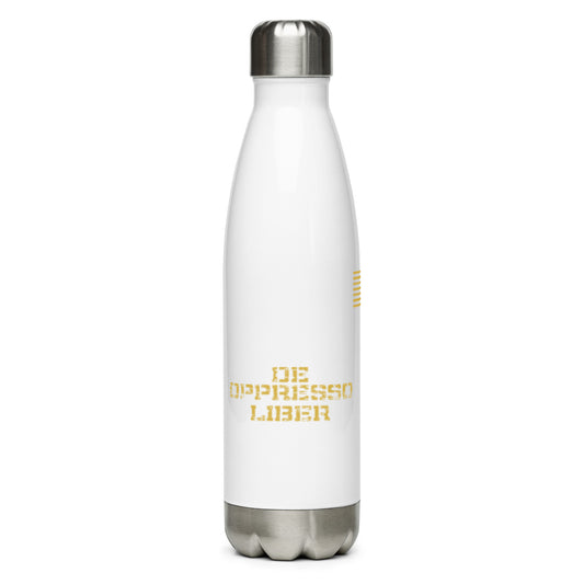 Stainless Water Bottle  - "Free The Oppressed" - White - 17 oz