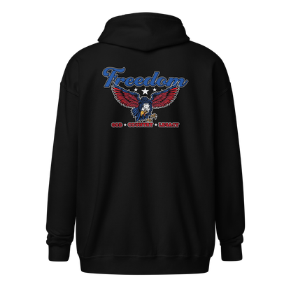 Zip Hoodie - "Freedom: God - Country Legacy""