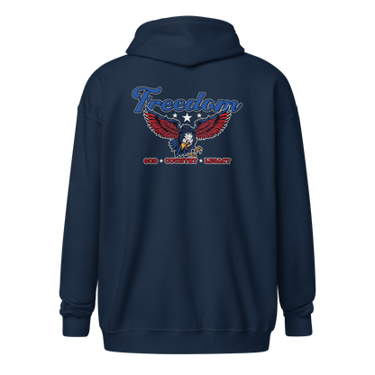 Zip Hoodie - "Freedom: God - Country Legacy""